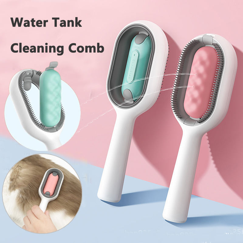 4-in-1 Cat Hair Brush with Water Tank – Double-Sided Grooming Comb