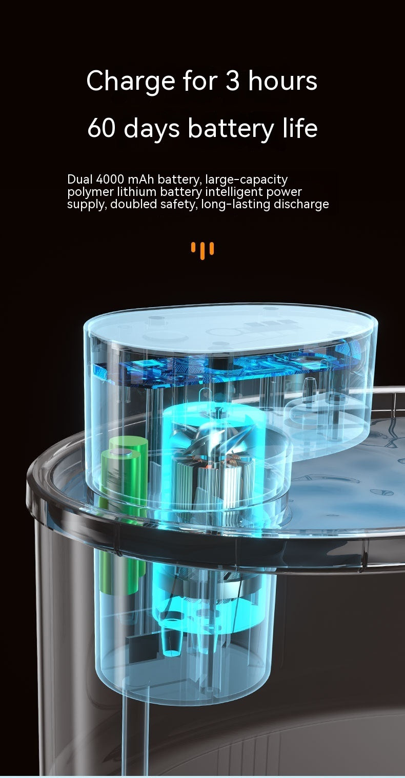 Smart Wireless Pet Water Fountain – Silent Cat & Dog Dispenser