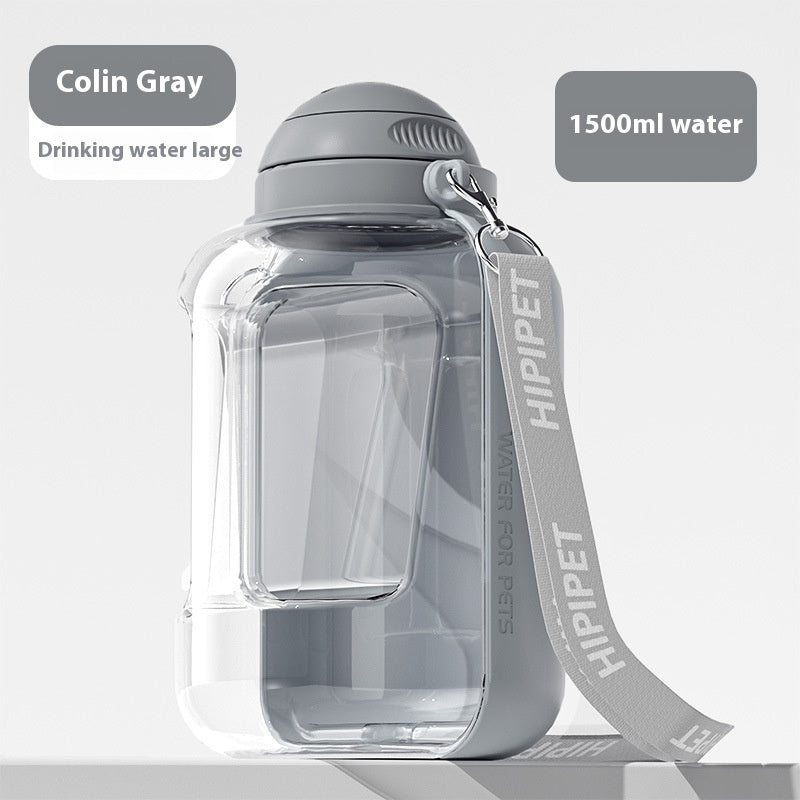 2-in-1 Portable Pet Water & Food Bottle – Travel Cup for Dogs & Cats