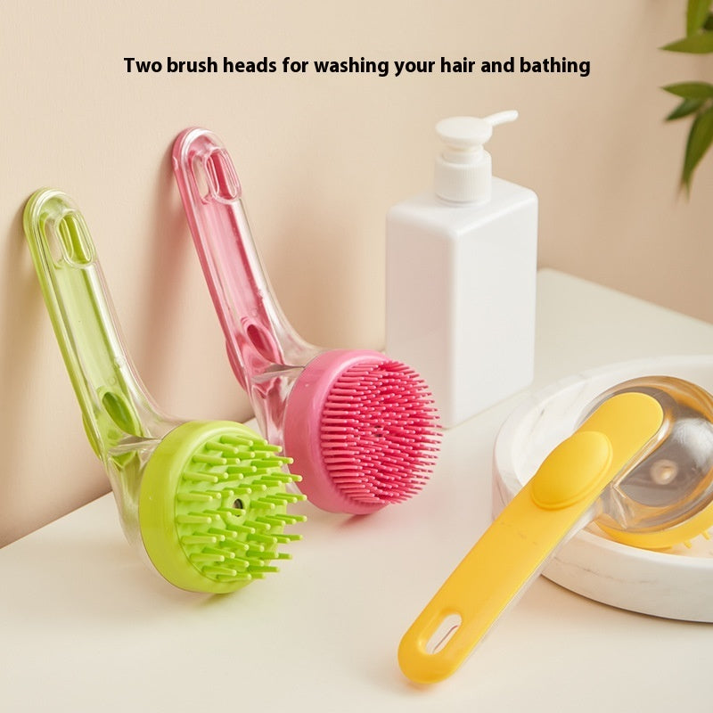 Long Handle Pet Bath Brush – Grooming Comb for Dogs & Cats