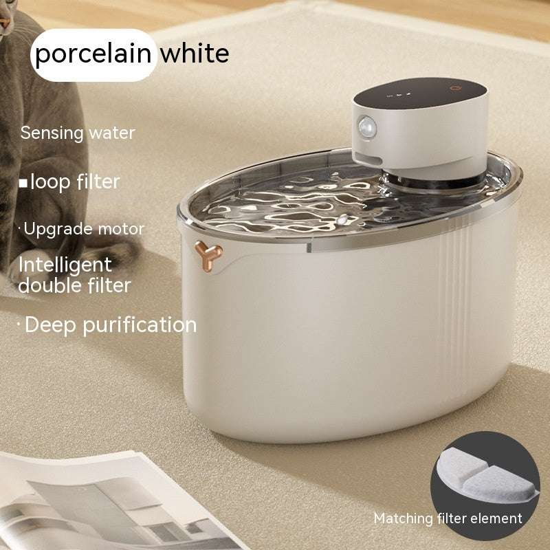 Smart Wireless Pet Water Fountain – Silent Cat & Dog Dispenser