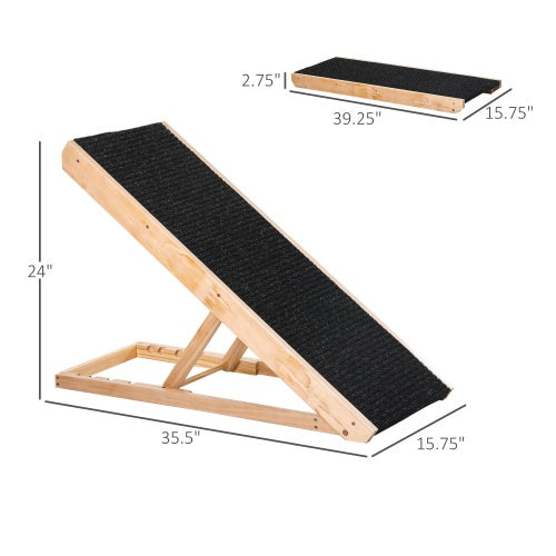 Adjustable Foldable Pet Ramp – Elevated Ramp for Dogs, Cats & Rabbits