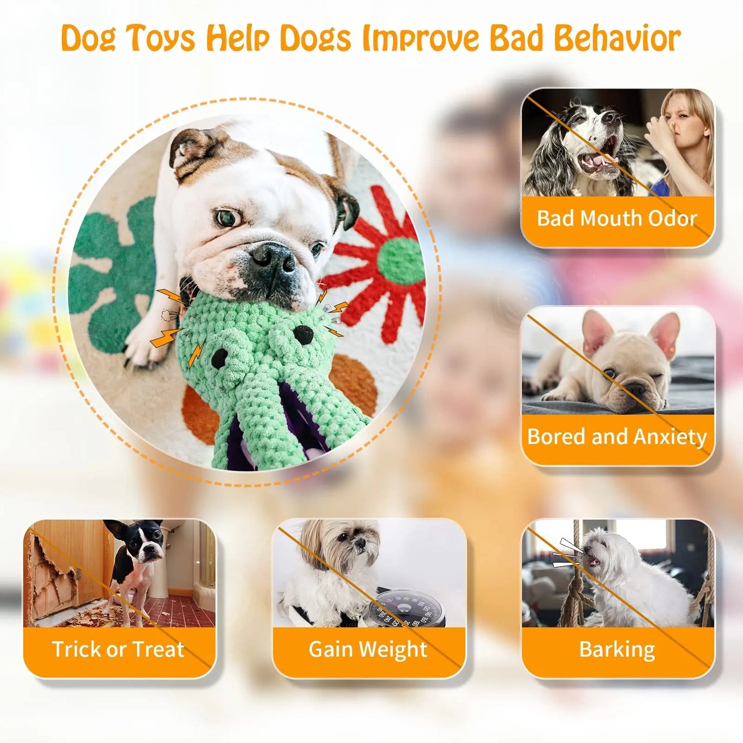 Interactive Plush Chew Toy – Voice Octopus for Dogs & Cats