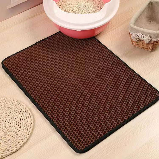 Double Layer Waterproof Cat Litter Mat – EVA Non-Slip Design