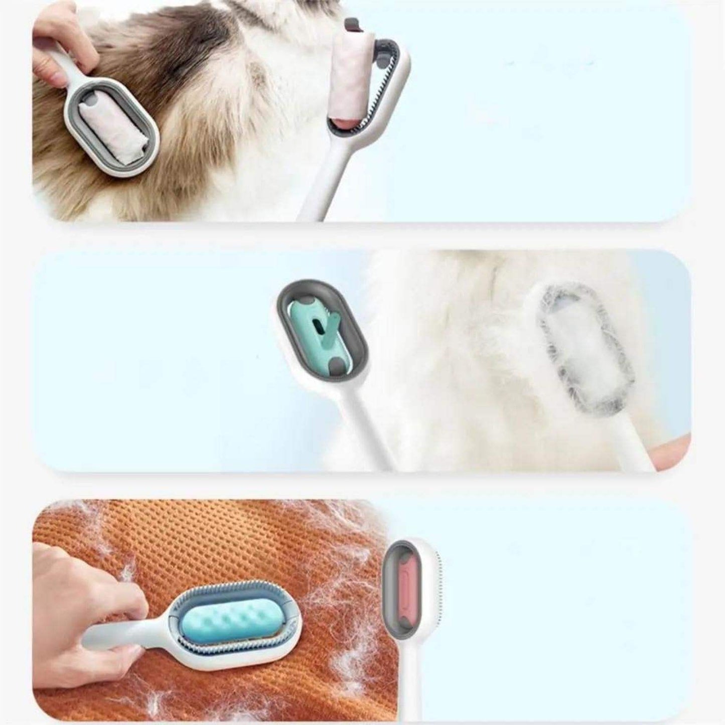 4-in-1 Cat Hair Brush with Water Tank – Double-Sided Grooming Comb