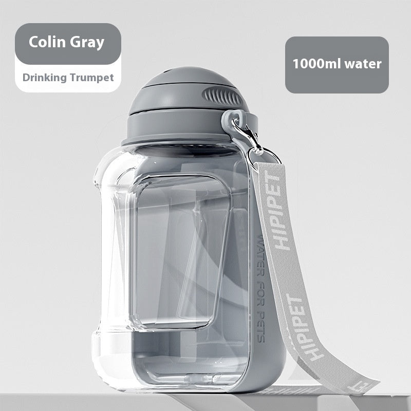 2-in-1 Portable Pet Water & Food Bottle – Travel Cup for Dogs & Cats