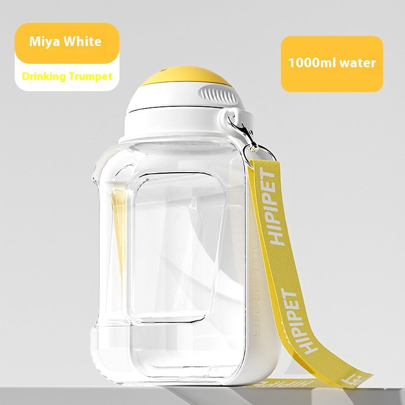 2-in-1 Portable Pet Water & Food Bottle – Travel Cup for Dogs & Cats