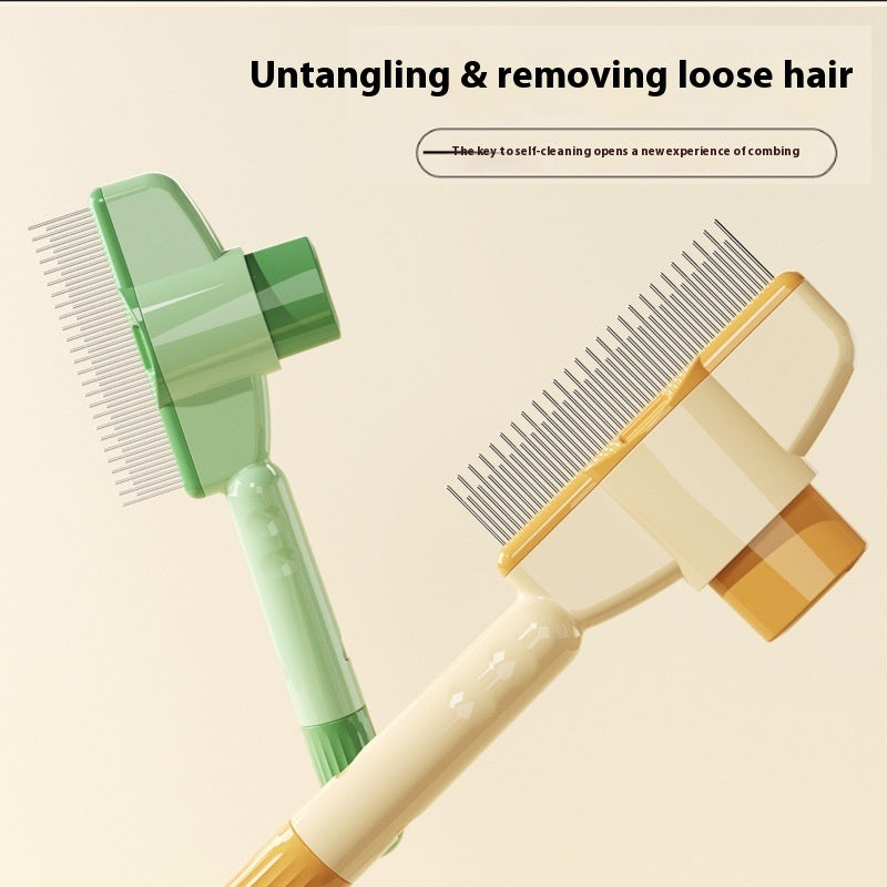 Professional Pet Grooming Comb – With Release Button for Cats & Dogs