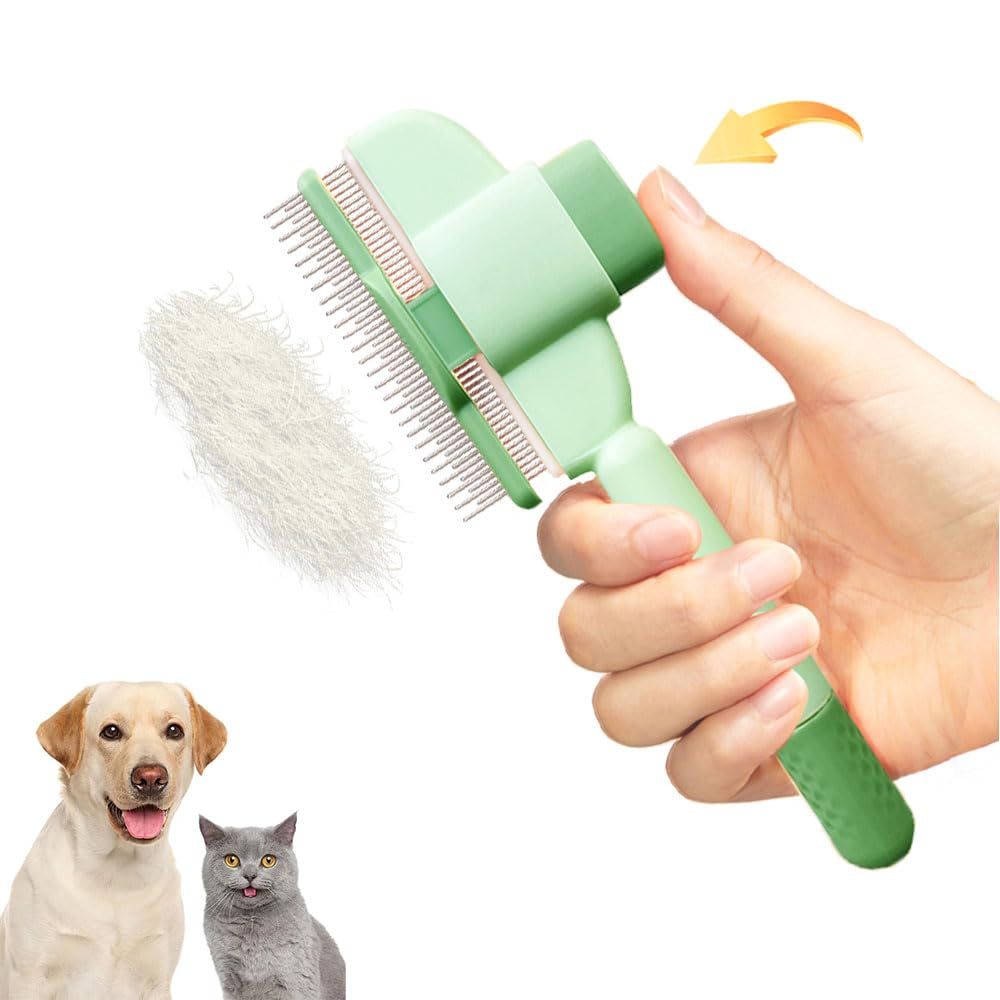 Professional Pet Grooming Comb – With Release Button for Cats & Dogs
