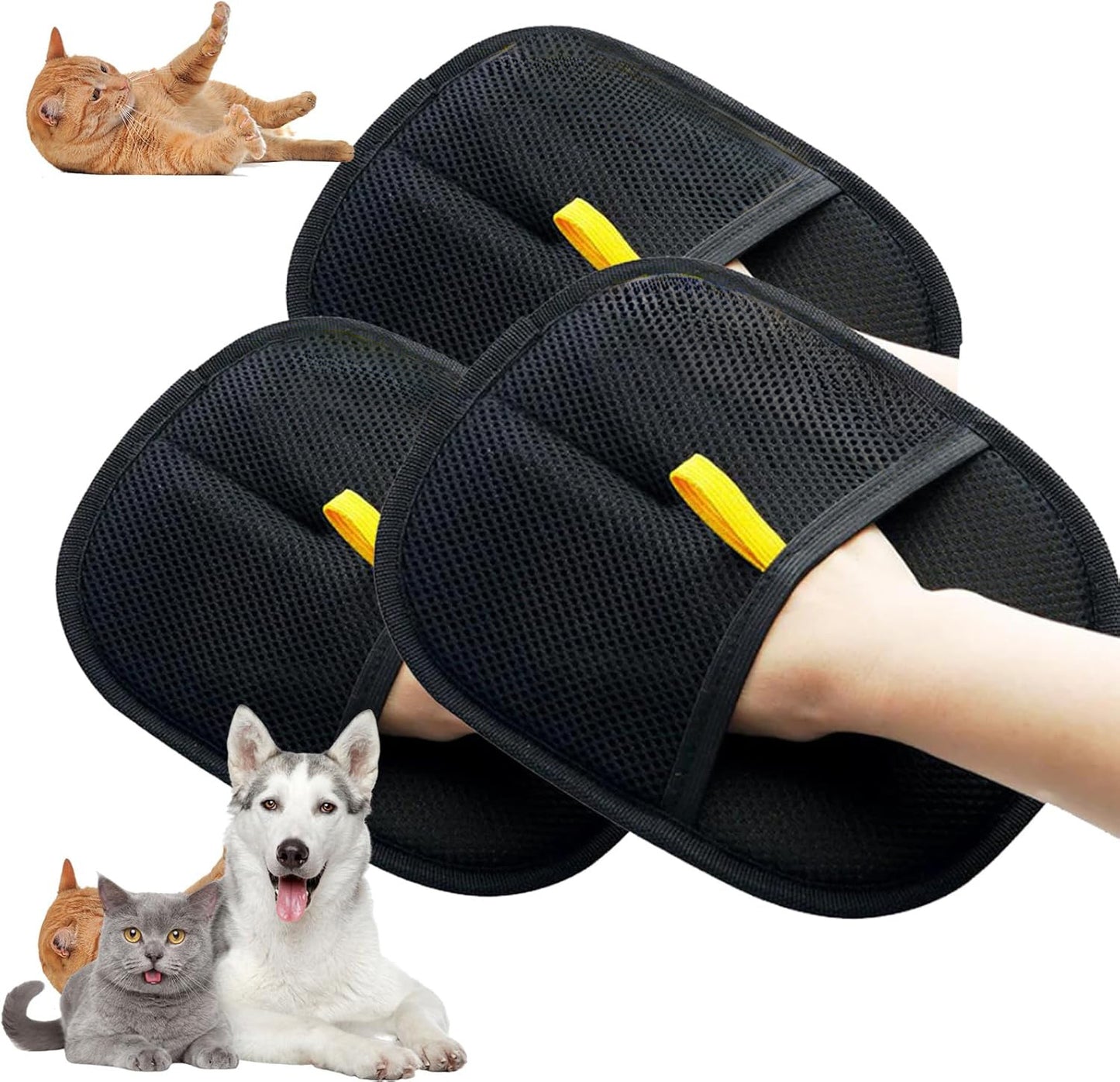 Pet Hair Removal Gloves – Electrostatic Brush for Cats & Dogs