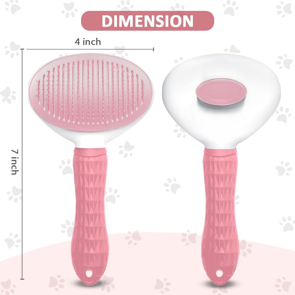 Self-Cleaning Cat Brush – Hair Removal Tool for Long & Short Fur