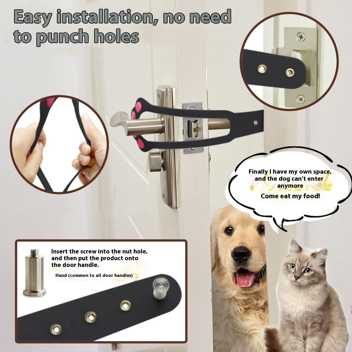 Punch-Free Cat Door for Fence – Pet Access with Ventilation Design