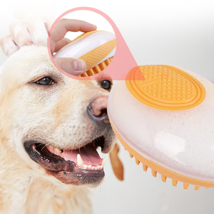 2-in-1 Dog Bath Brush & Massage Grooming Tool