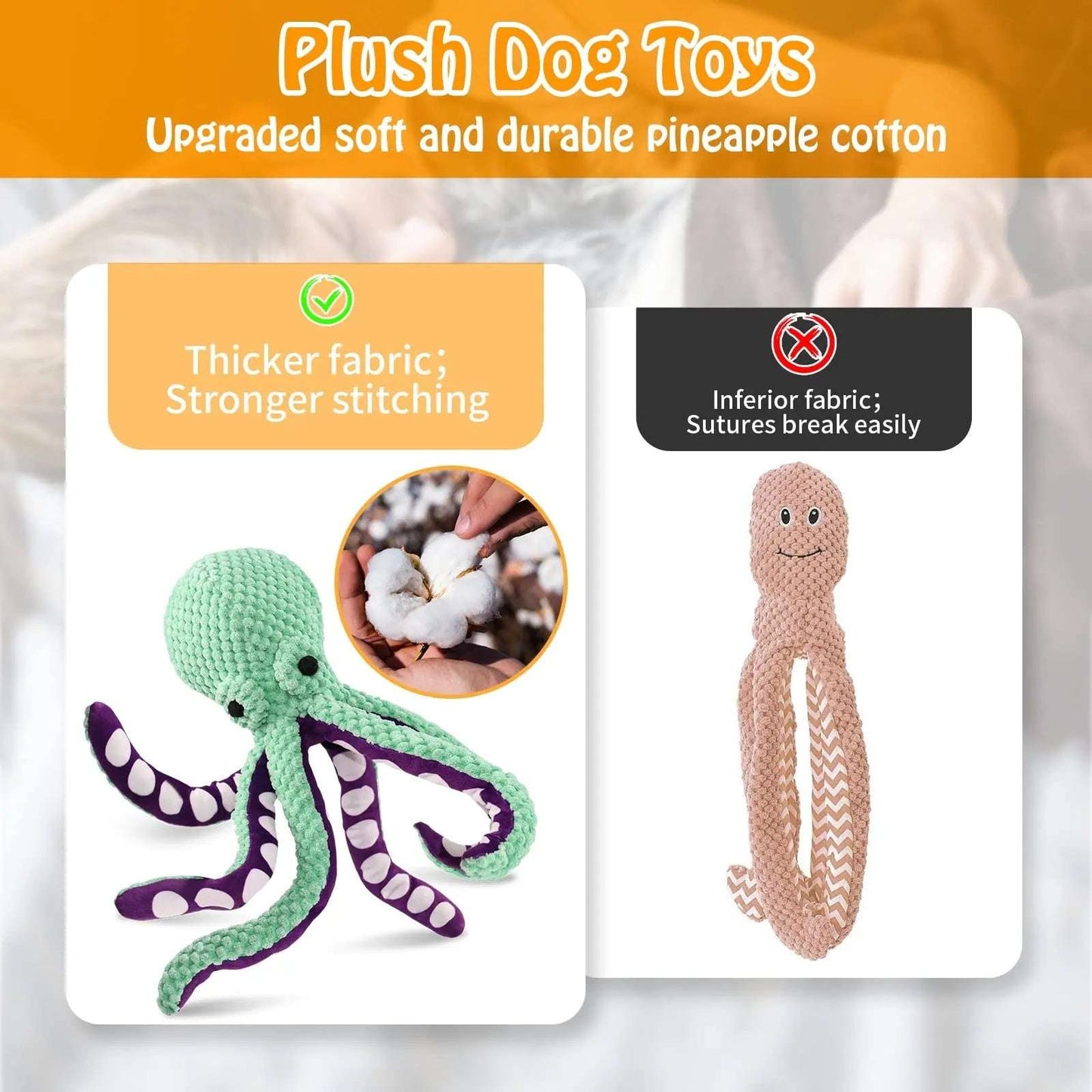 Interactive Plush Chew Toy – Voice Octopus for Dogs & Cats
