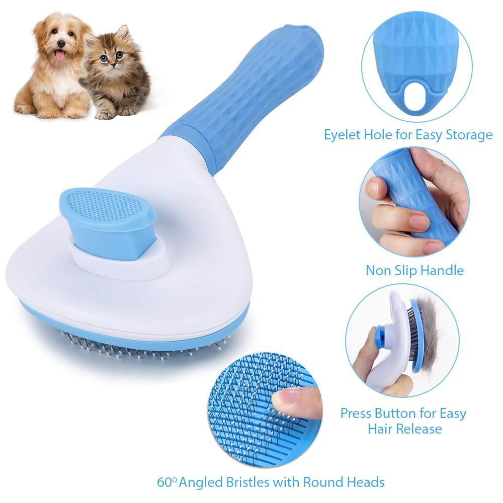 Self-Cleaning Cat Brush – Hair Removal Tool for Long & Short Fur