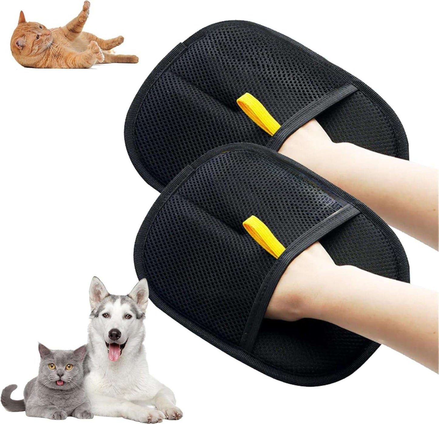 Pet Hair Removal Gloves – Electrostatic Brush for Cats & Dogs