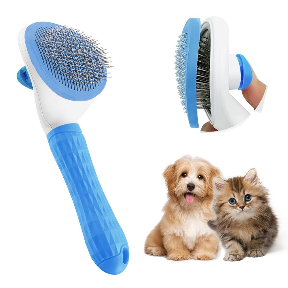 Self-Cleaning Cat Brush – Hair Removal Tool for Long & Short Fur