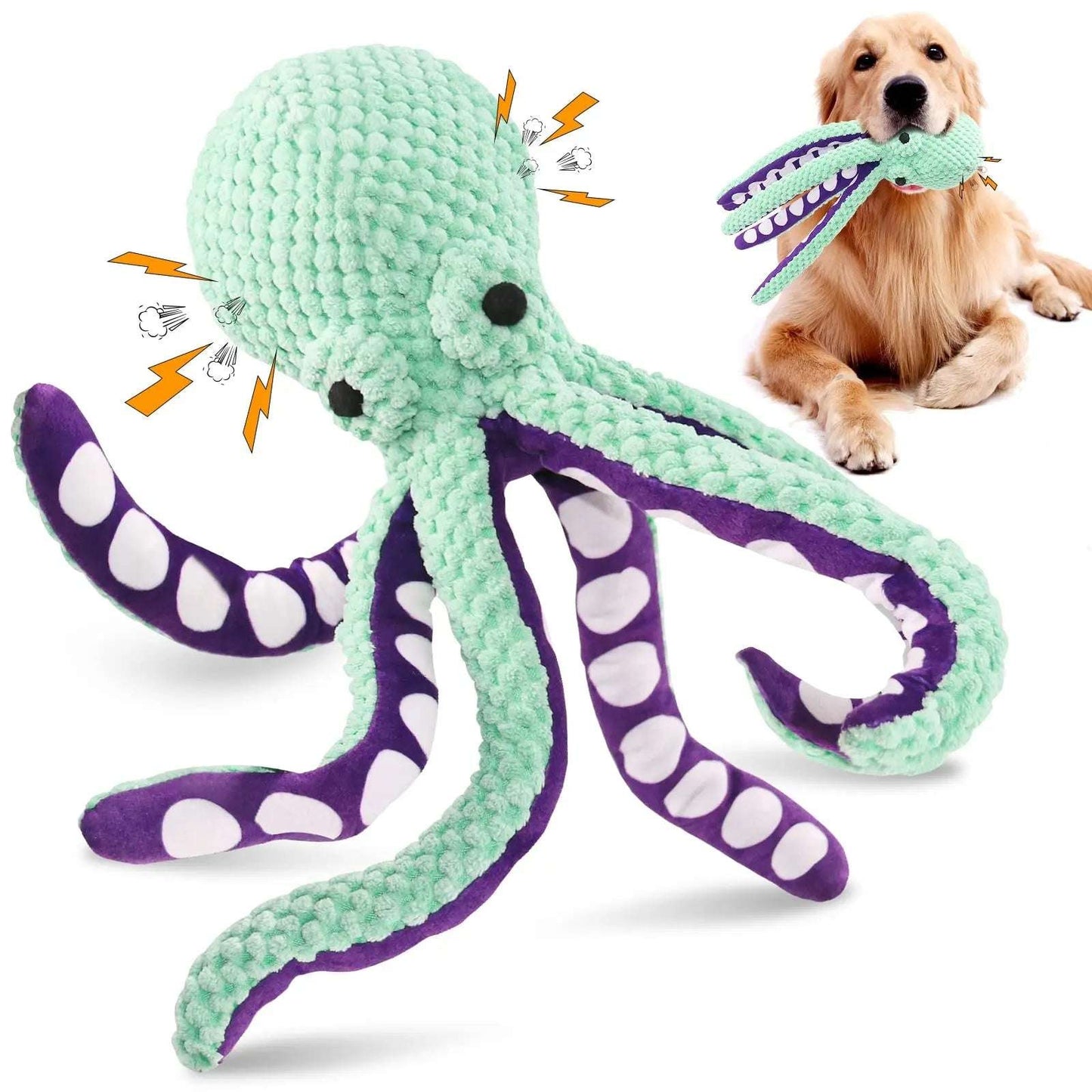 Interactive Plush Chew Toy – Voice Octopus for Dogs & Cats