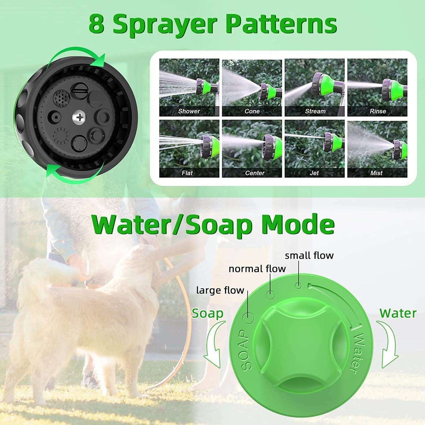 High-Pressure Pet Shower Sprayer – Dog Wash & Grooming Brush